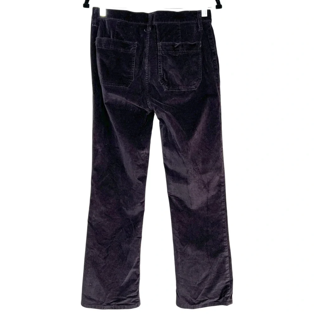 J Crew Womens Velvet Pants Sz 29 Tall Black Boot Crop Stretch Quiet‎ Luxury